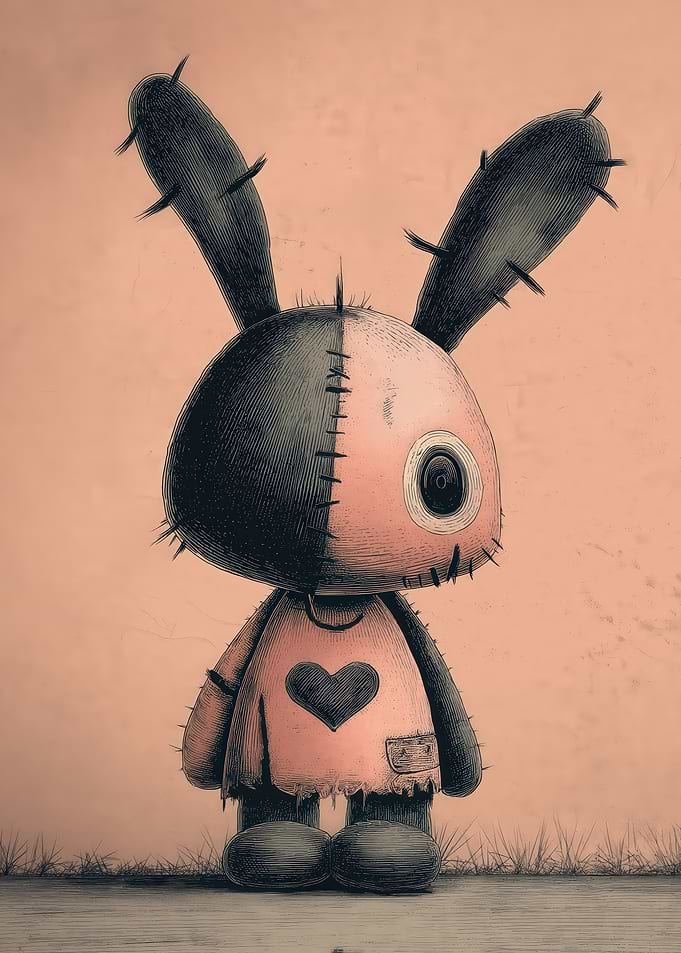 Creepy Cute Stitched Bunny