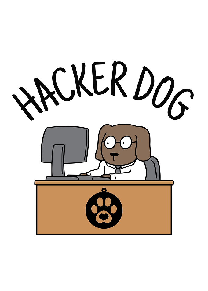Hacker Dog Cartoon