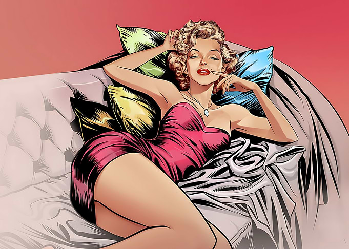 Glamorous Marilyn Monroe Artwork
