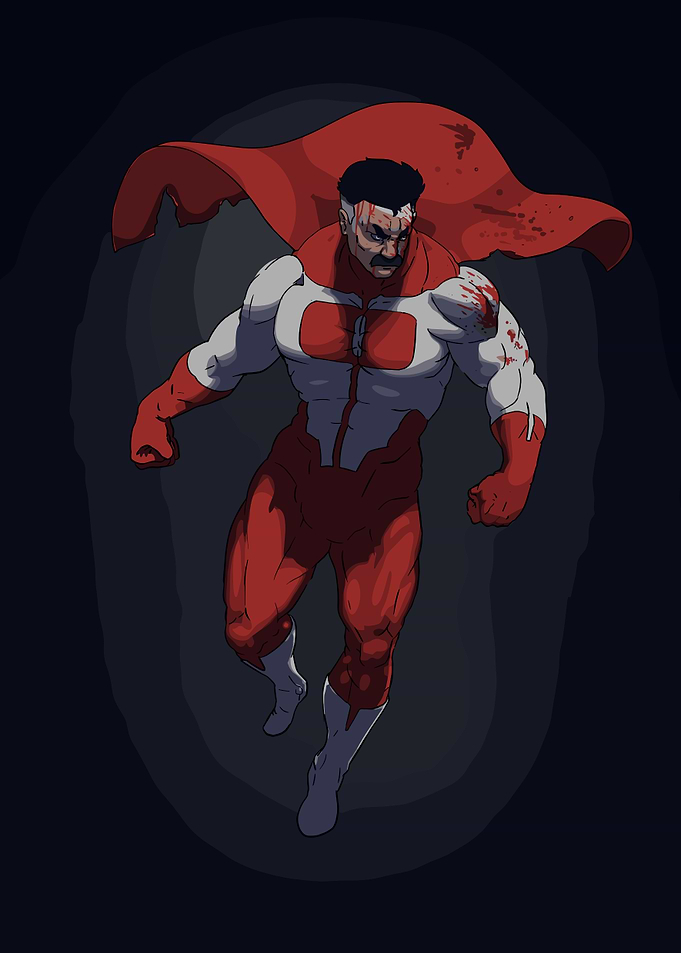 Invincible Superhero in Action