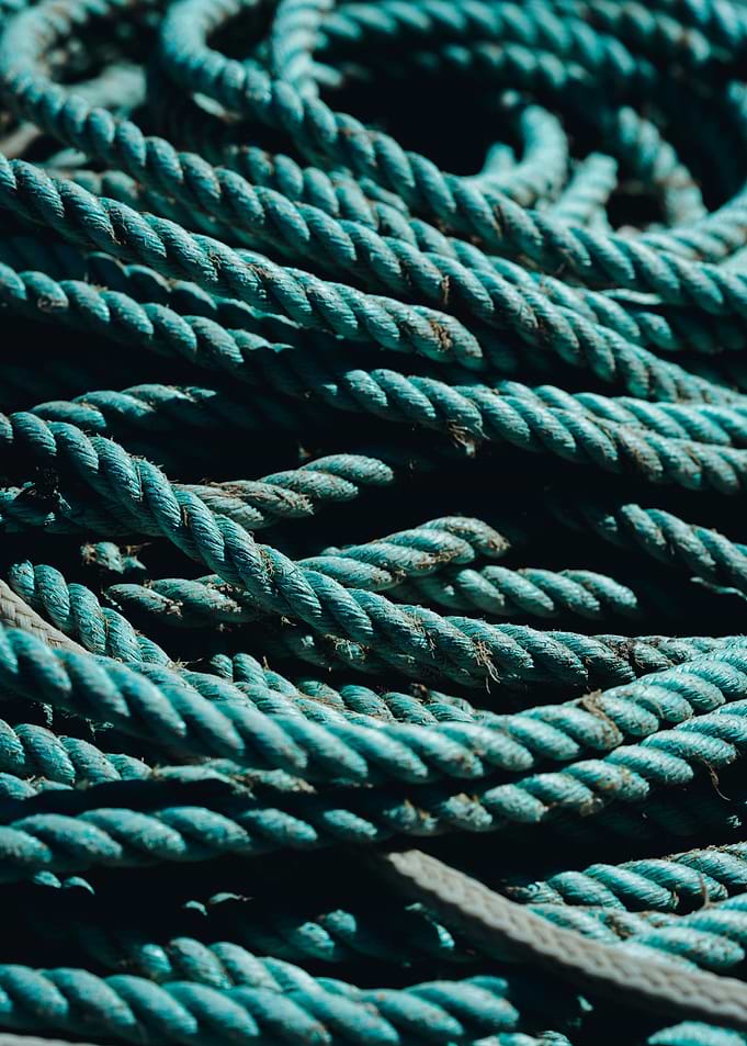 Coiled Blue Rope Texture