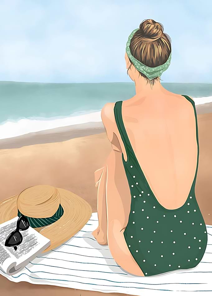 Serene Summer Day at the Beach