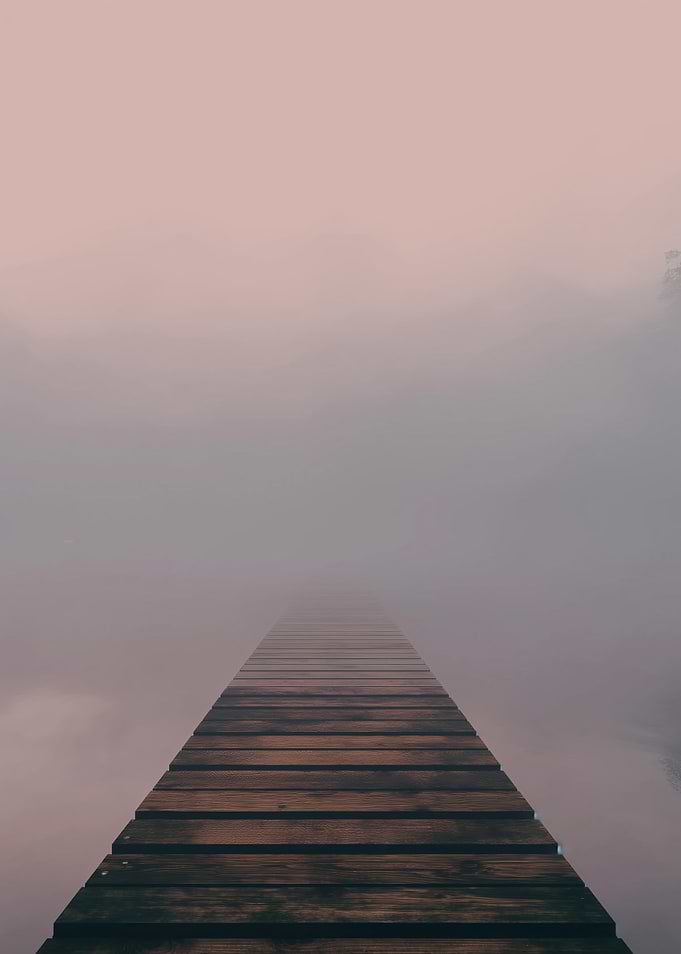 Misty Wooden Pier