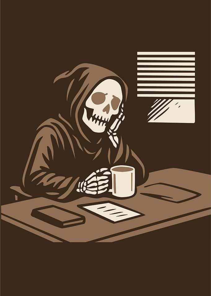 Grim Reaper Office Blues