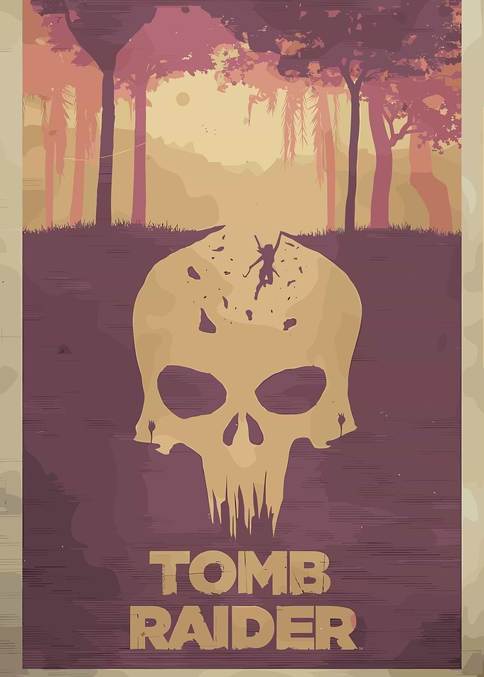 Tomb Raider Skull Poster