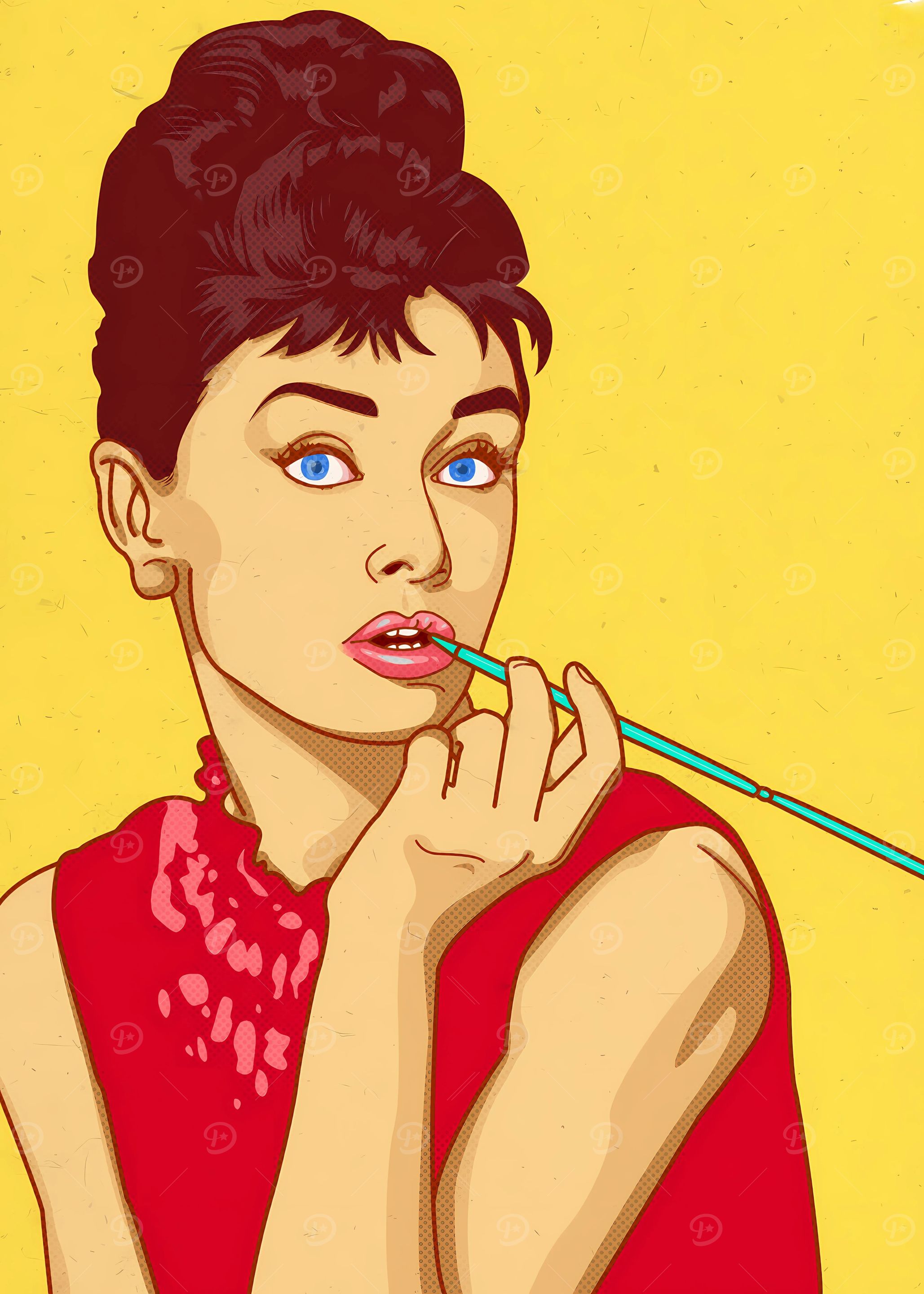 Audrey Hepburn Pop Art Portrait