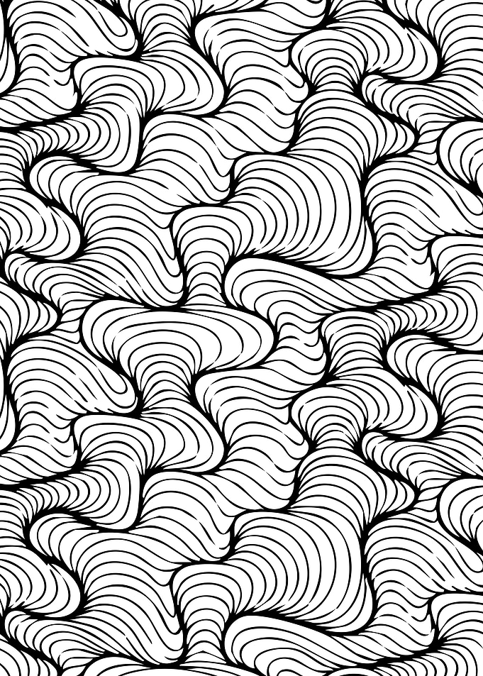 Abstract Black and White Line Pattern