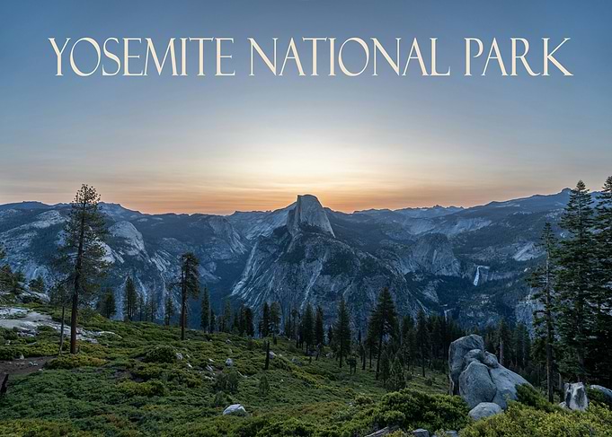 Yosemite National Park Landscape at Sunset