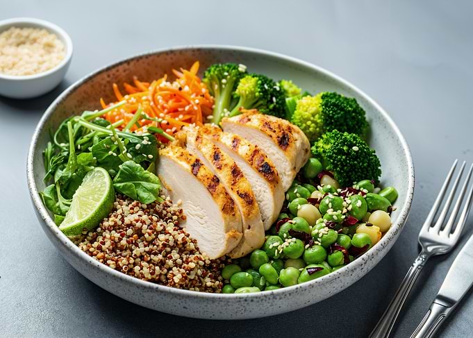 Healthy Chicken and Vegetable Bowl