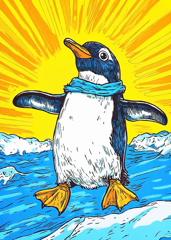 Happy Penguin Scarf