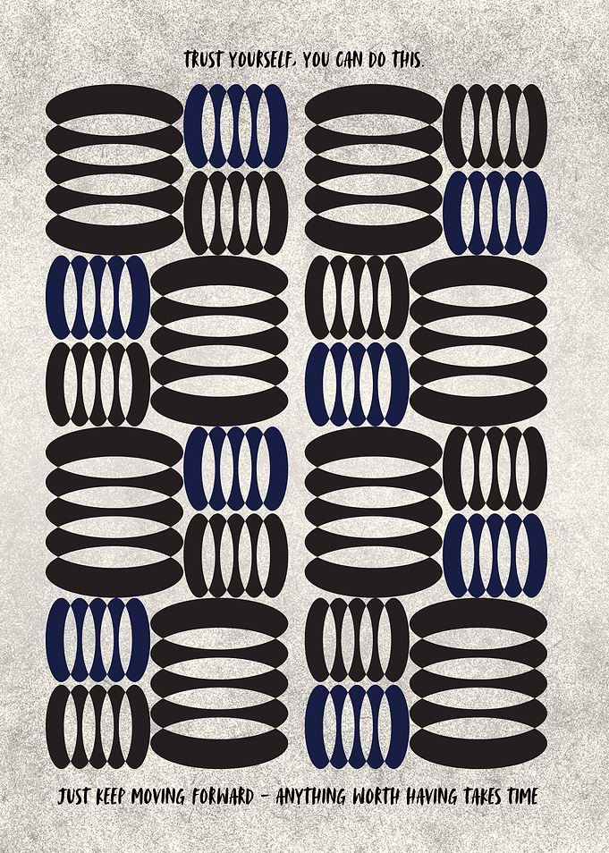 Motivational Abstract Art with Text