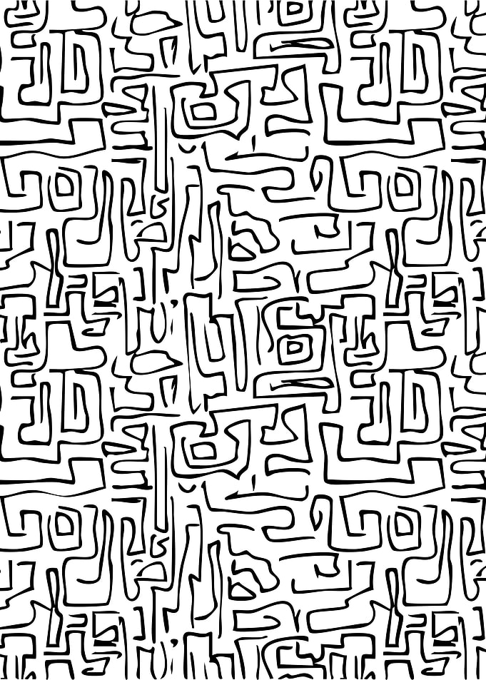 Abstract Black and White Line Pattern
