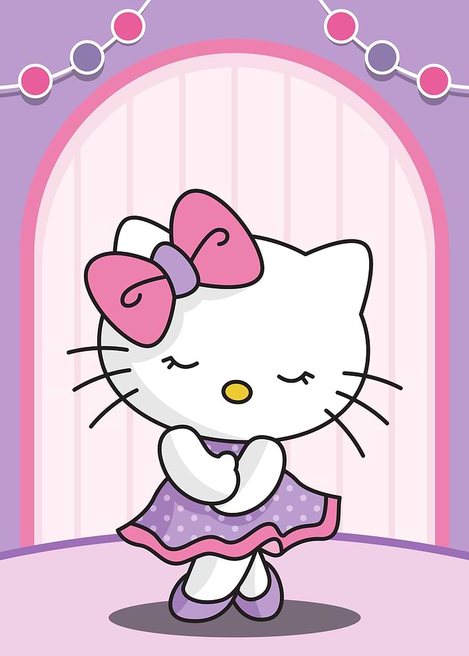 Hello Kitty in Purple Dress