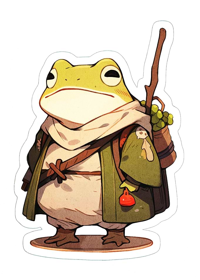 Frog Traveler Illustration