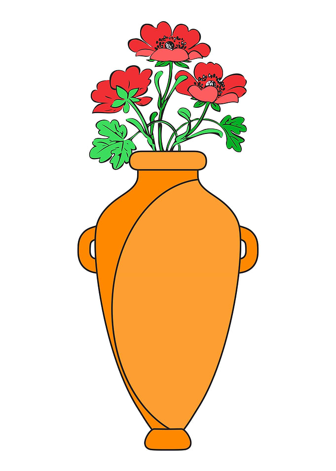 Flowers in Vase Illustration