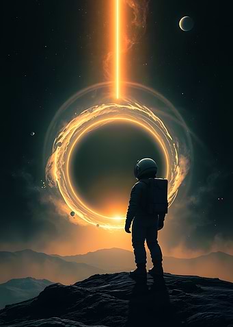 Astronaut and Celestial Portal