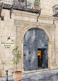 Hotel Boutique Alicante Entrance Illustration