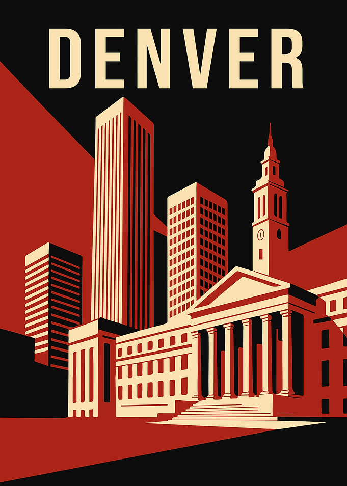 Denver Vintage Travel Poster
