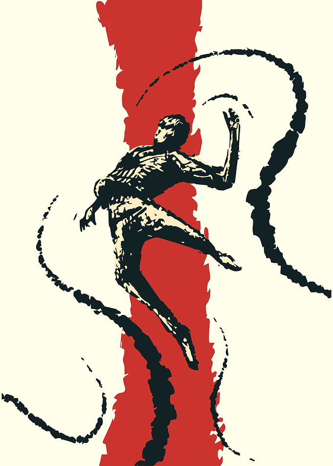 Abstract Figure in Motion