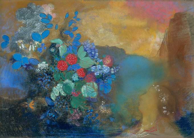 Flowers and Landscape in Pastel Hues