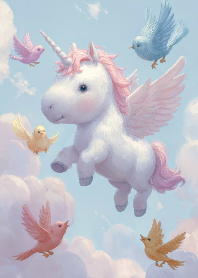 Unicorn and Birds in the Sky
