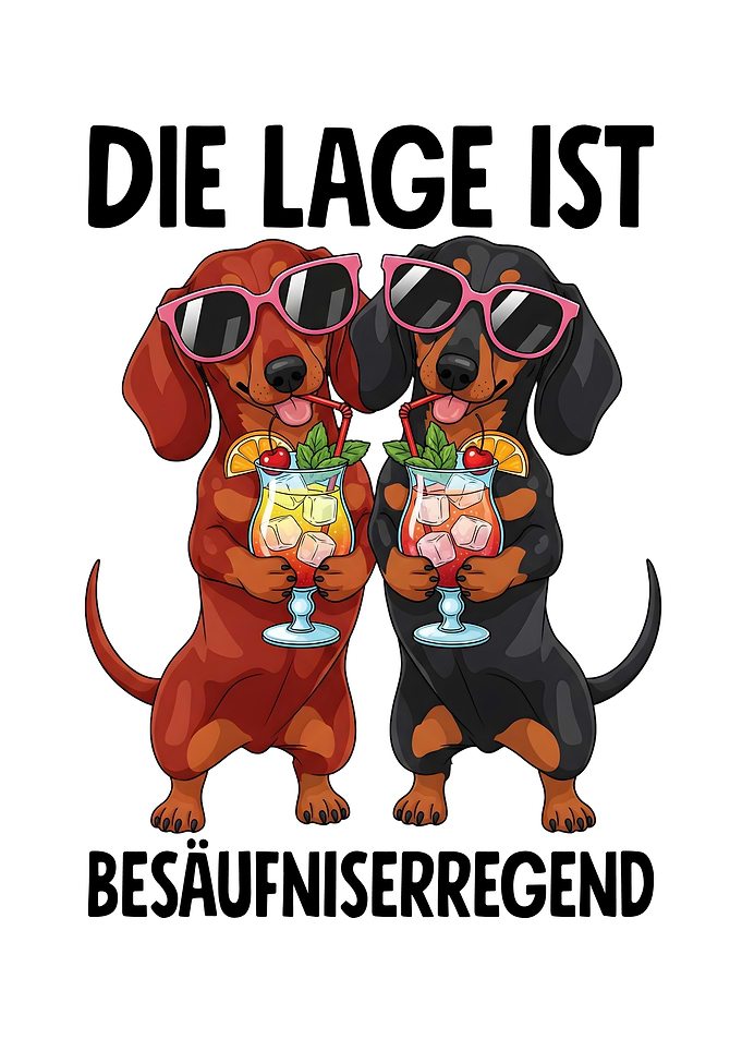 Dachshunds with Cocktails