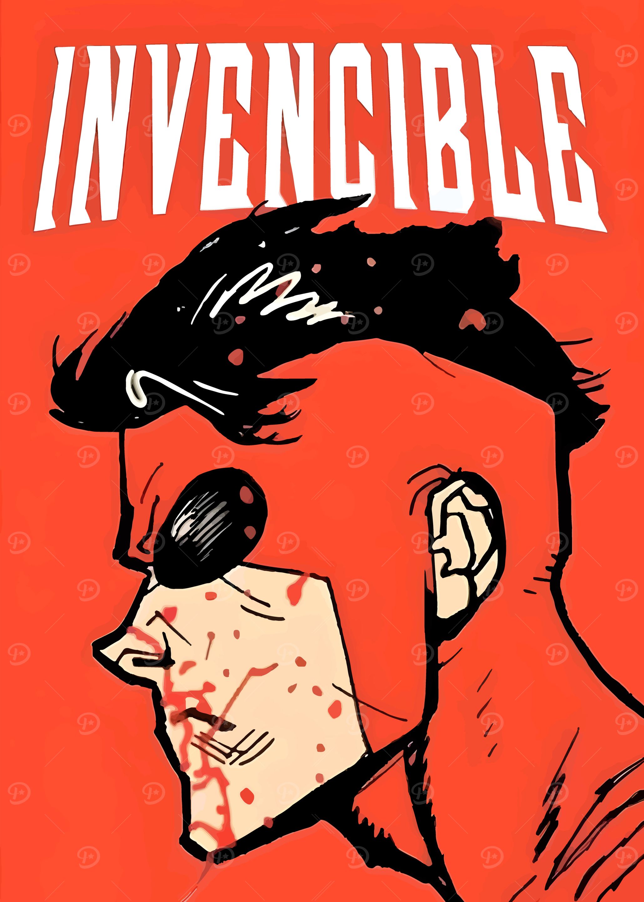 Invincible Comic Book Character Portrait