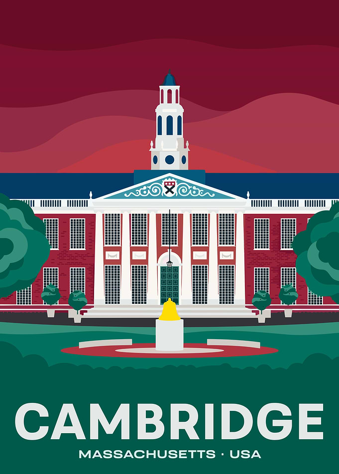Cambridge Massachusetts Illustration