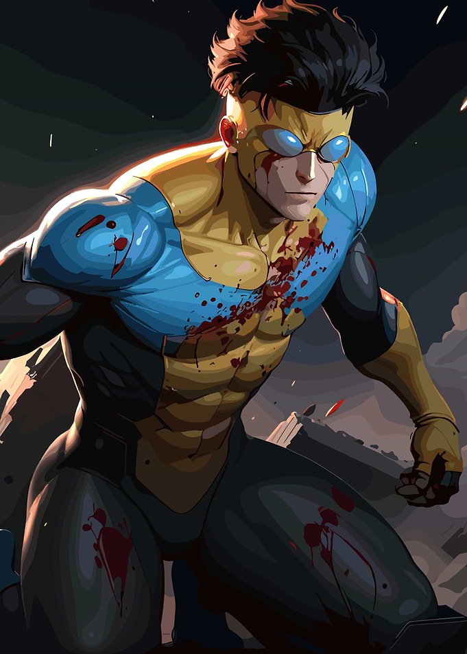 Invincible Hero in Action