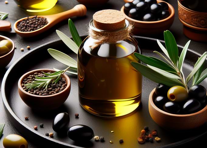 Olive Oil Still Life
