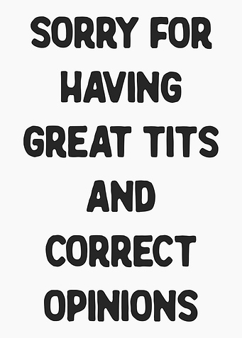 Sorry for Having Great Tits
