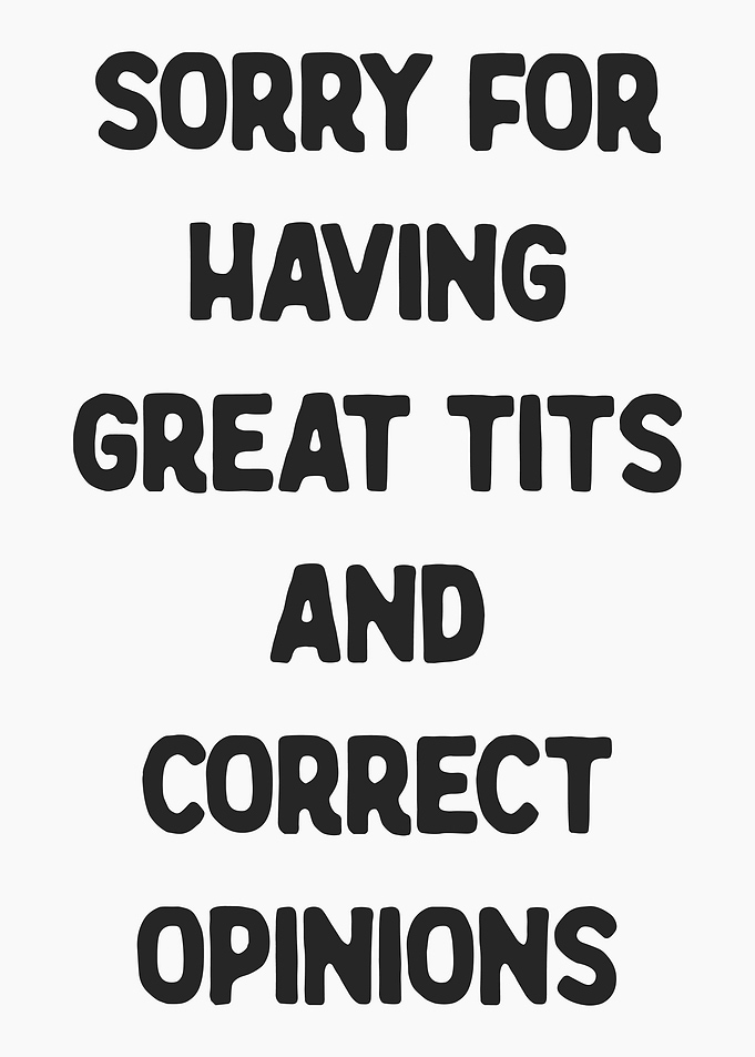 Sorry for Having Great Tits