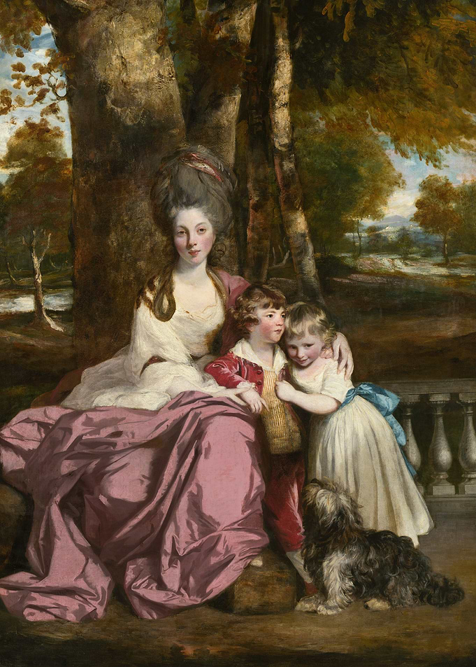 Elegant Portrait of a Woman and Children
