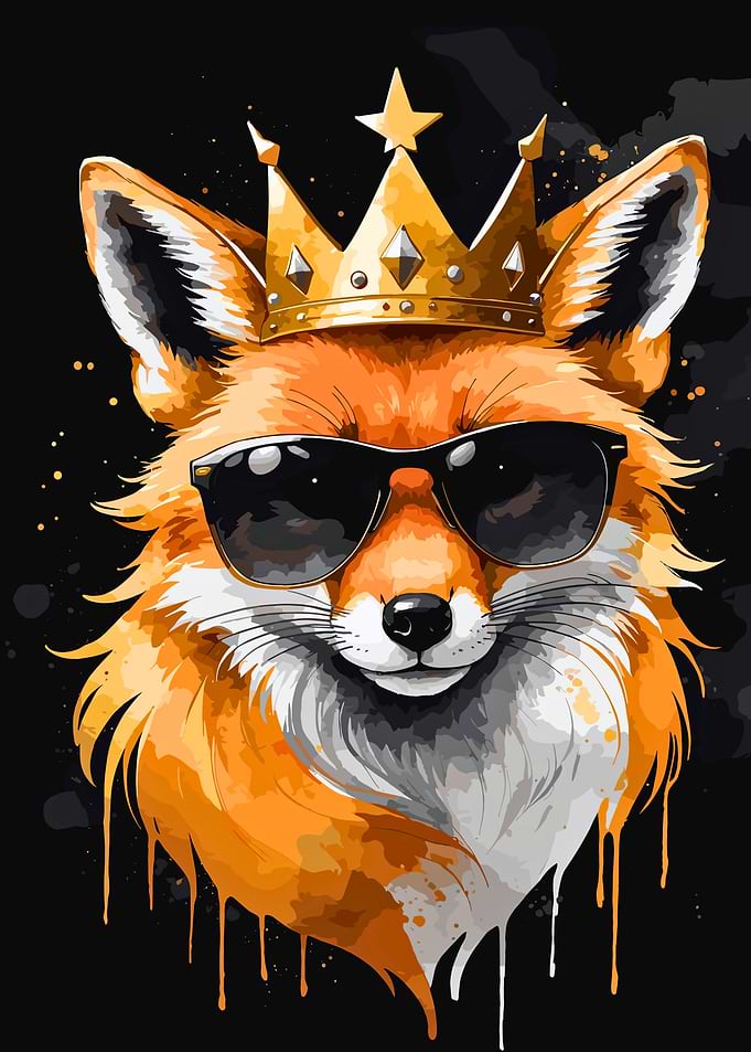 Cool Fox King Portrait