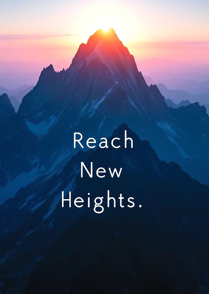 Hiking Reach New Heights Mountain Landscape