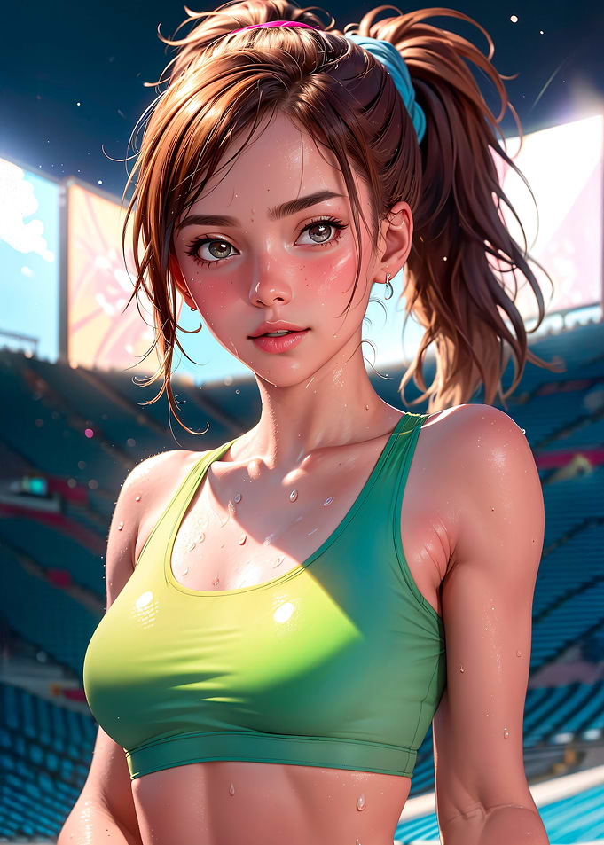 Anime Girl in Sportswear