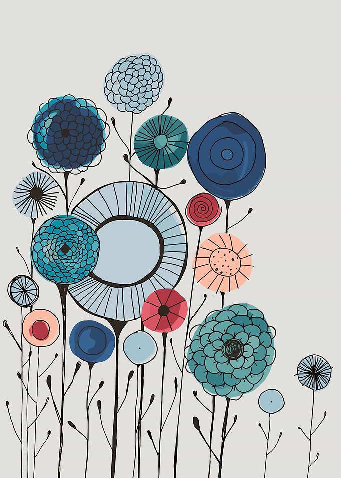 Abstract Floral Illustration