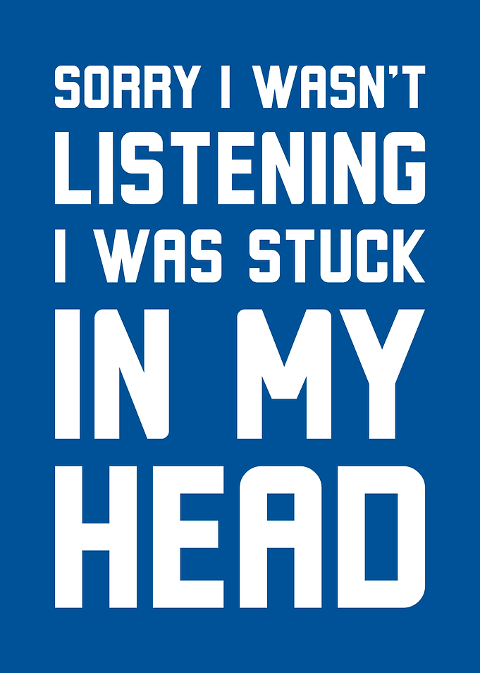 Sorry I Wasn't Listening, I Was Stuck In My Head