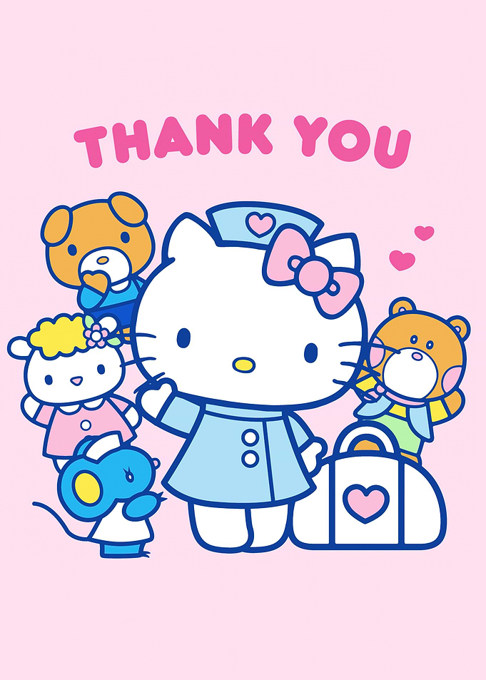 Hello Kitty Thank You Illustration