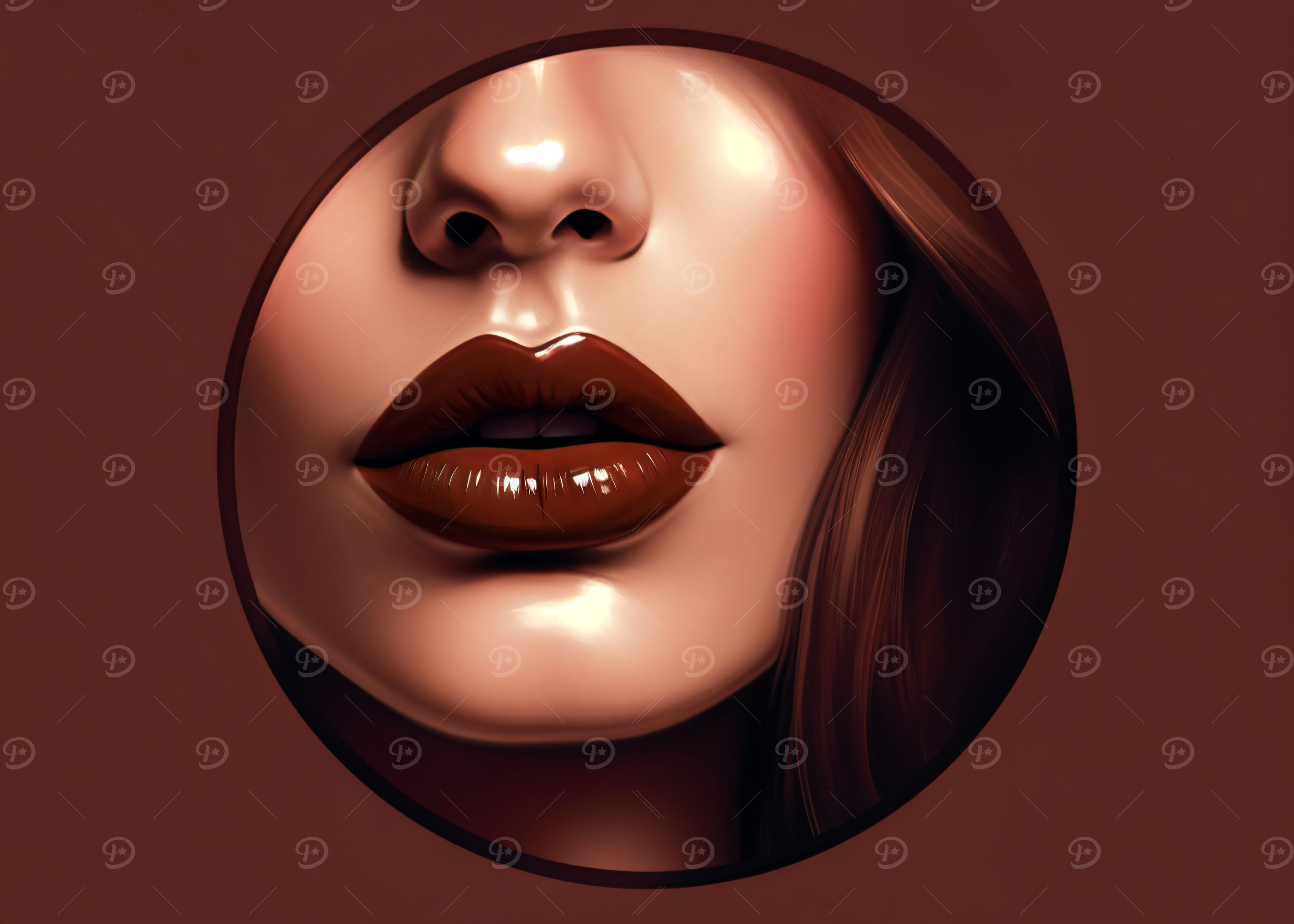 Chocolate Lips Portrait