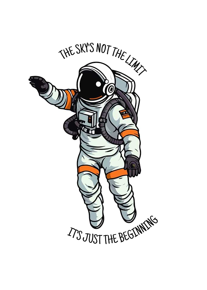 Astronaut with motivational quote