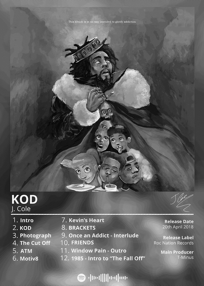 J. Cole - KOD Album Cover