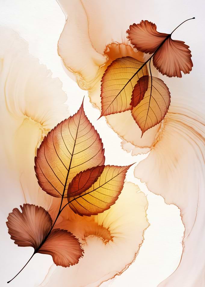 Autumn Leaves Abstract Art