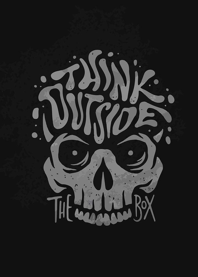 Think Outside the Box Skull Art