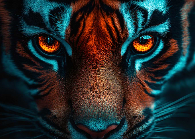 Intense Tiger Gaze
