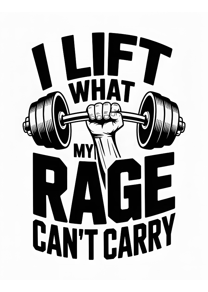 I Lift What My Rage Can't Carry Motivational Poster