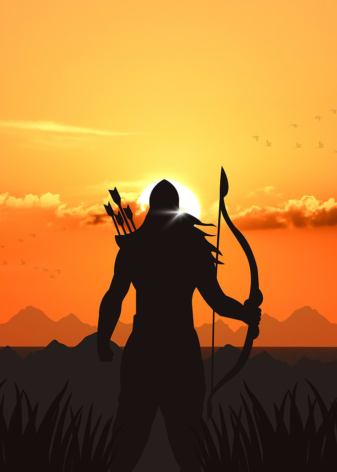 Silhouette of Archer at Sunset