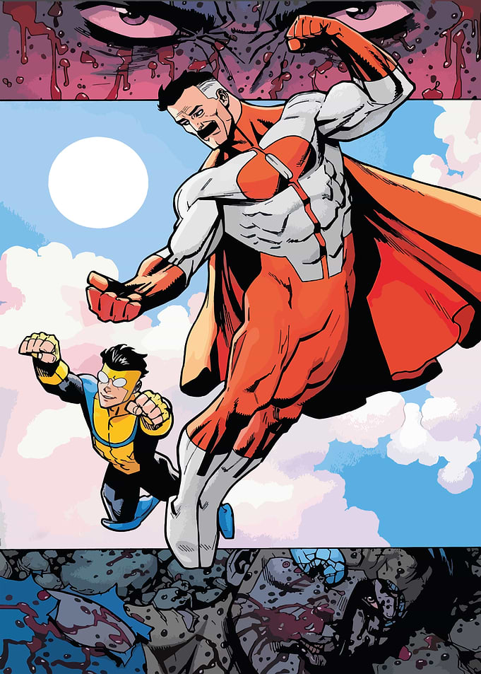 Invincible Comic Book Action Scene