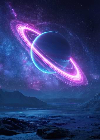 Cosmic Planet with Rings