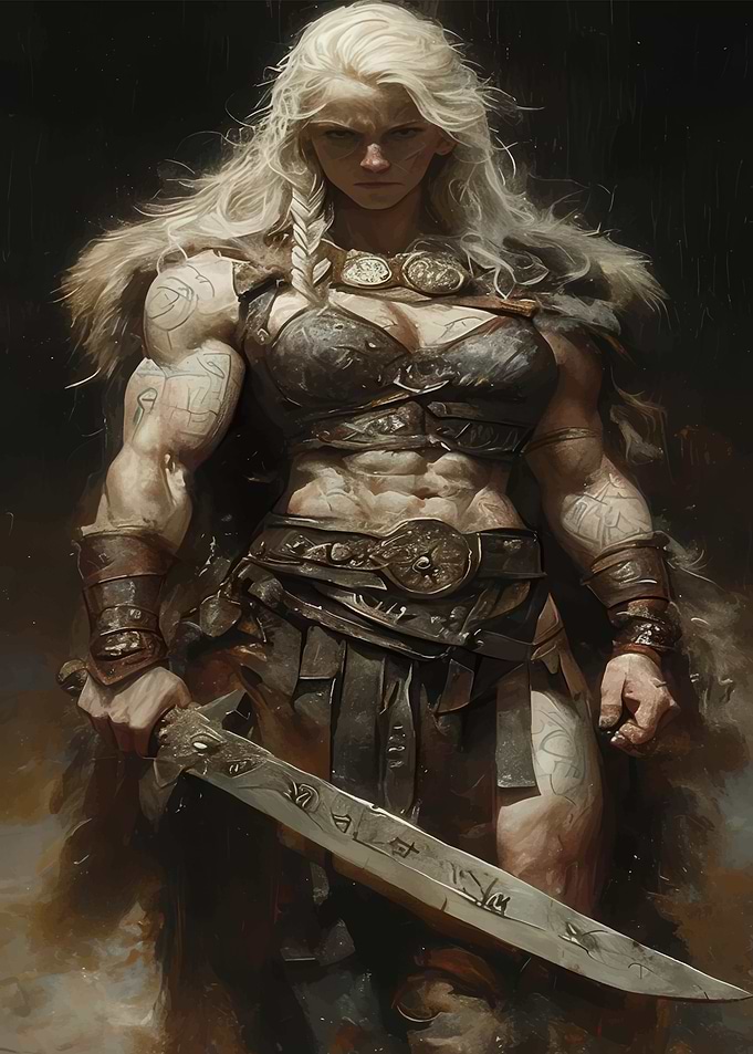 Viking Warrior Woman with Sword